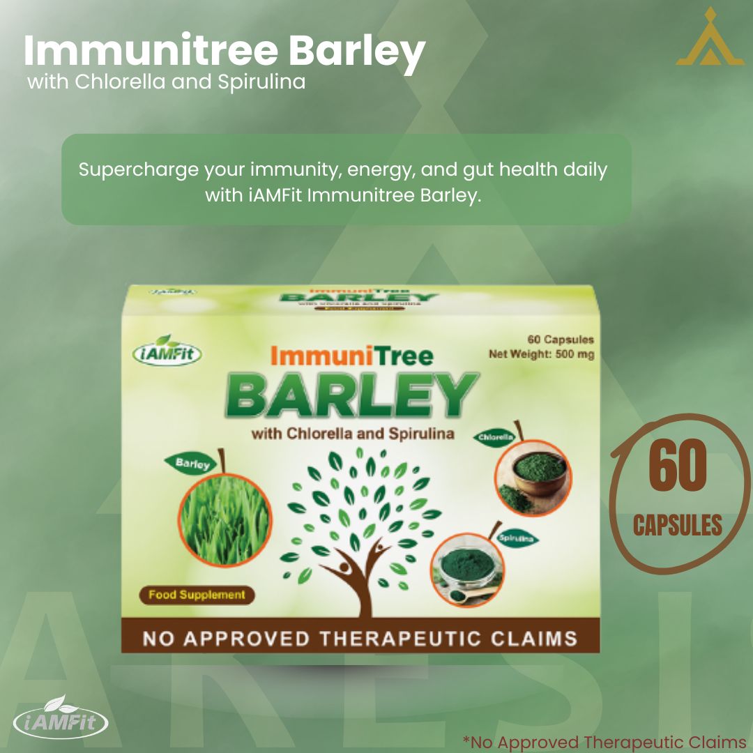 iAMFit ImmuniTree Barley with Chlorella &amp; Spirulina Capsules