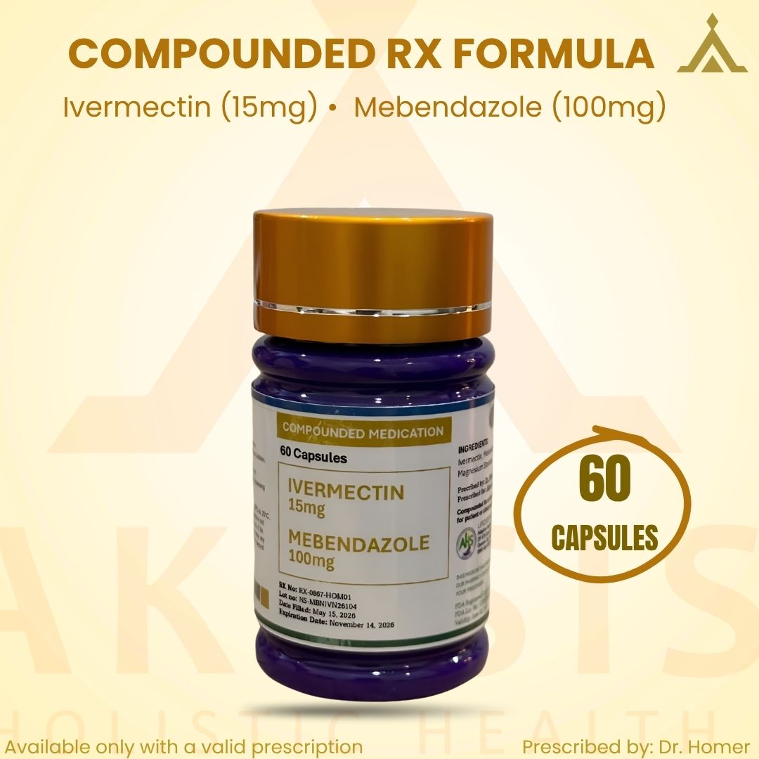 RX Ivermectin 15mg + Mebendazole 100mg