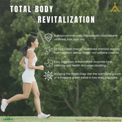 iAMFit ImmuniTree Barley with Chlorella &amp; Spirulina Capsules